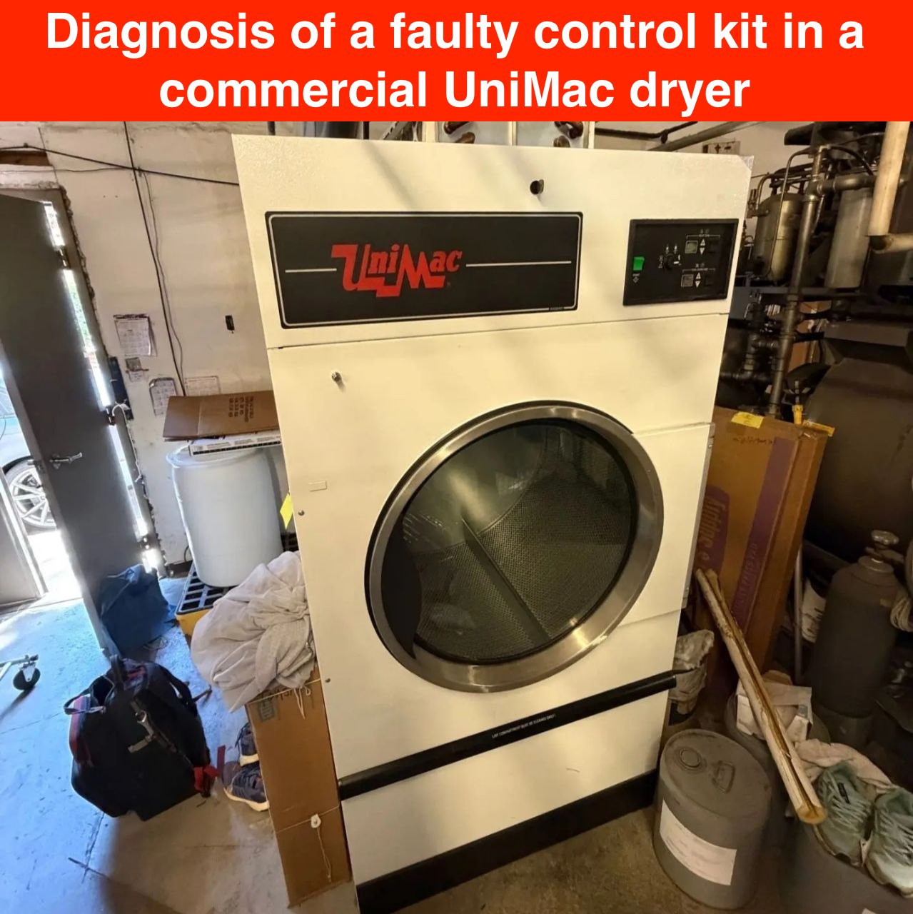 Commercial UniMac dryer repair: control kit failure in Mountain View