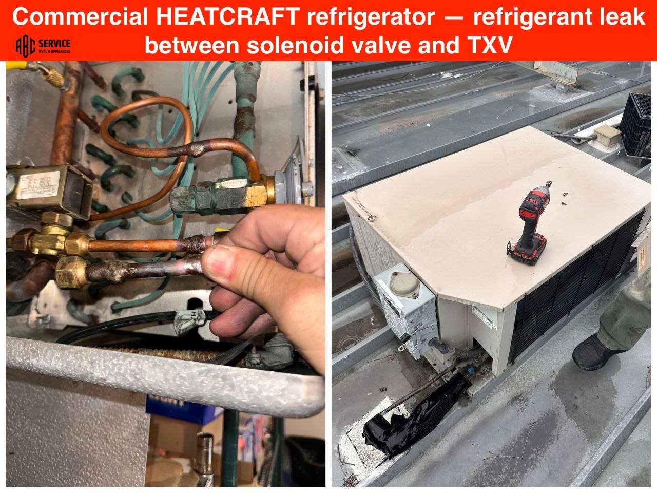 Commercial HEATCRAFT Refrigerator Repair in Sunnyvale: Refrigerant Leak Fix